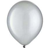 Silver Pearlized Solid Color 12" helium quality 15 count Latex Balloons